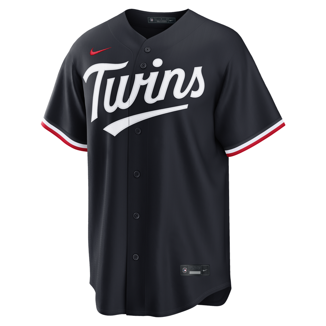 Men's Minnesota Twins Navy Alternate Replica MLB Baseball Jersey - view 5