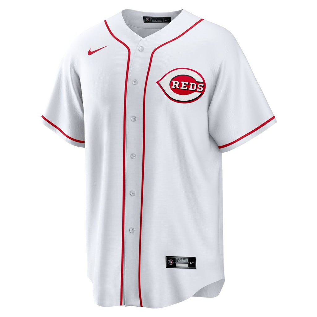 Men's Cincinnati Reds White #1 Dad Home Replica MLB Baseball Jersey - view 2