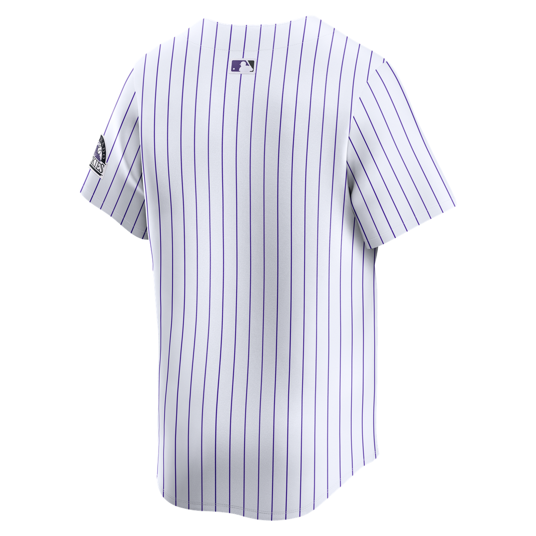 Men's Colorado Rockies White Home Limited MLB Baseball Jersey - view 5