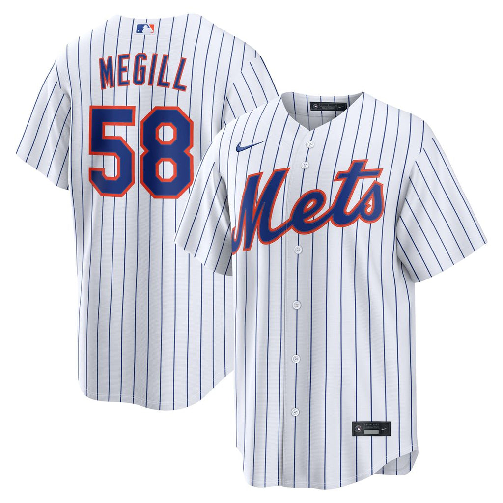 Men's New York Mets Tylor Megill White Home Replica MLB Baseball Jersey - view 1