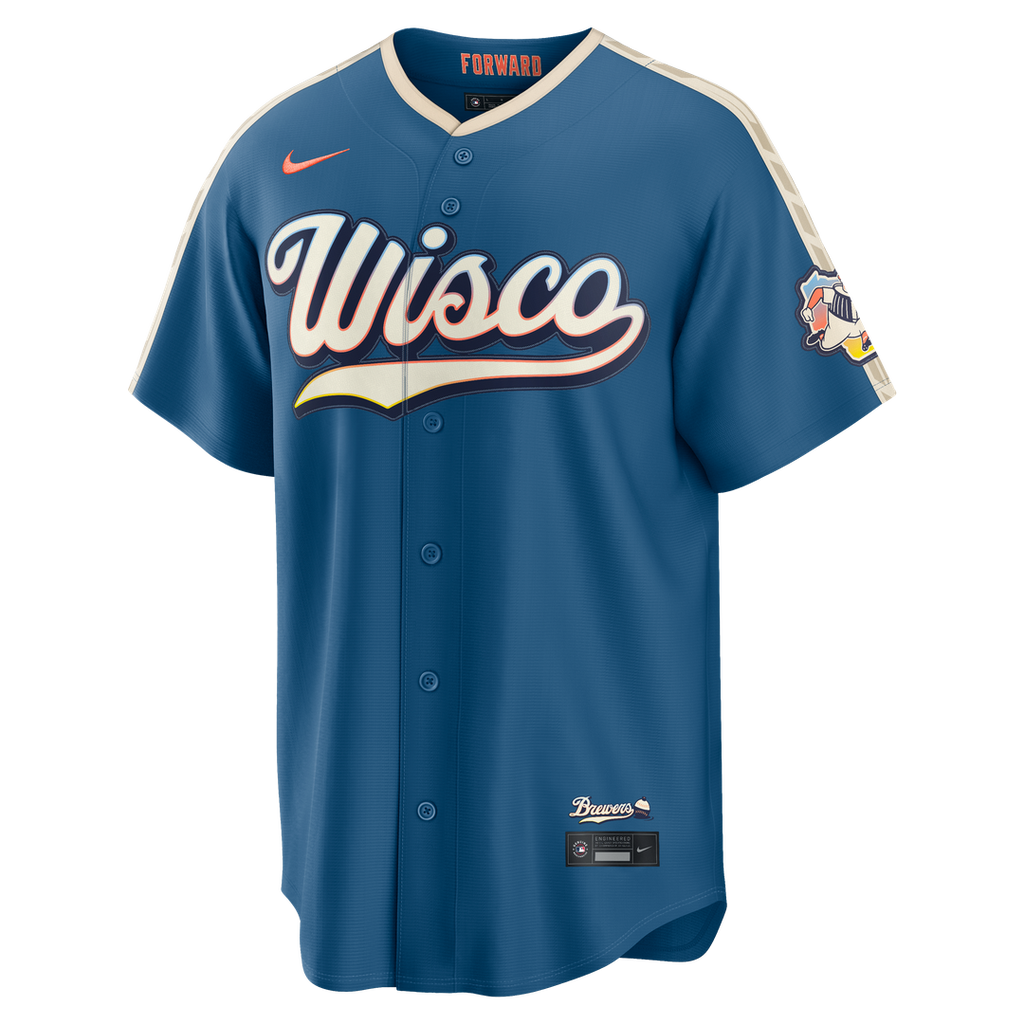 Men's Milwaukee Brewers Mineral Blue 2026 City Connect Stadium MLB Baseball Jersey - view 2
