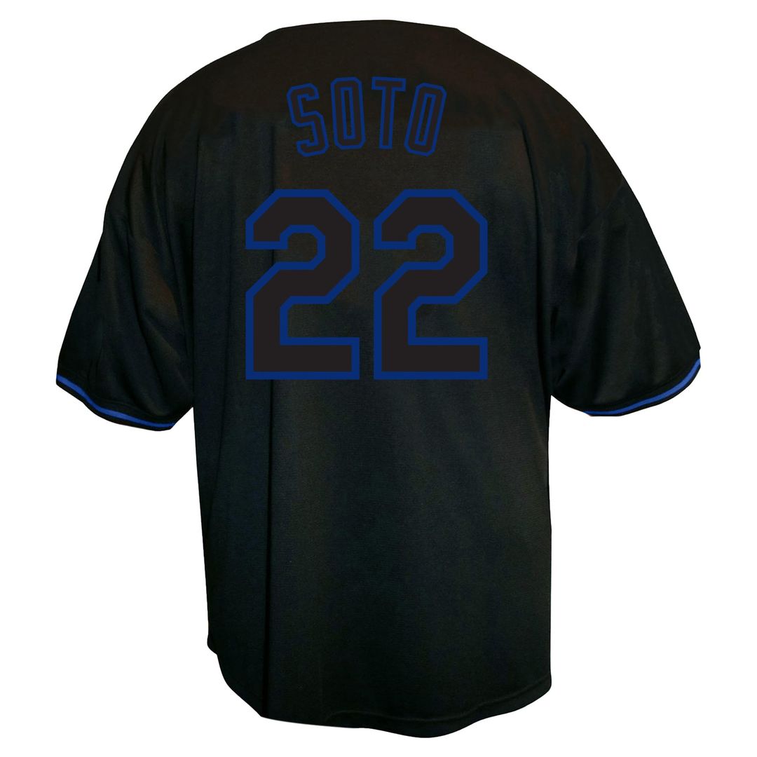 Men's New York Mets Juan Soto Black Big & Tall Pop Fashion MLB Baseball Jersey - view 3