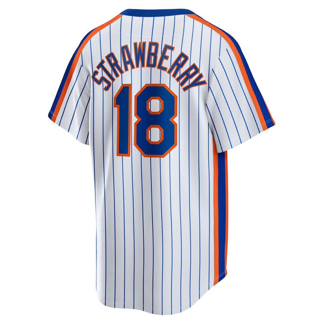 Men's New York Mets Darryl Strawberry White Home Cooperstown Collection MLB Baseball Jersey - view 3