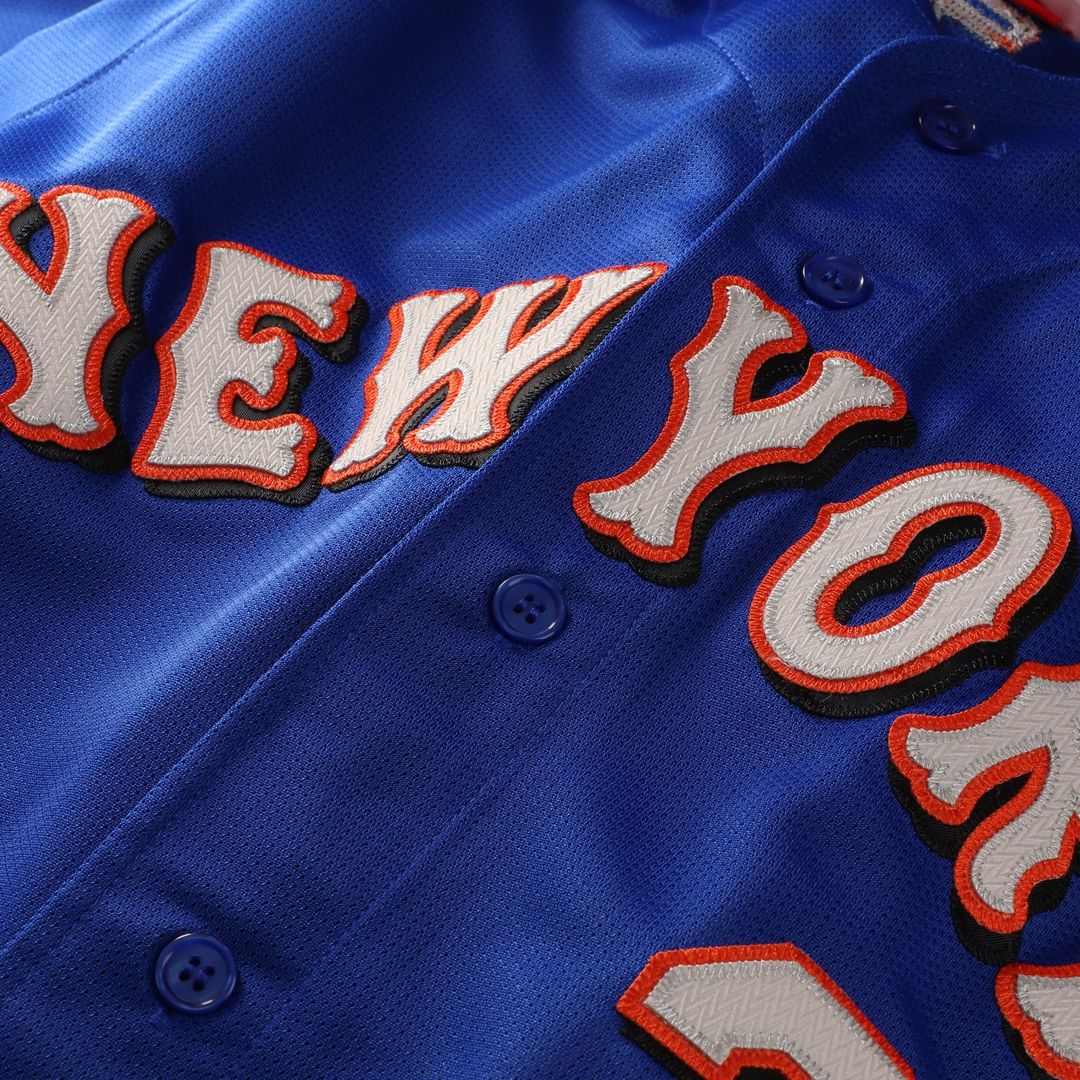 Men's New York Mets Mike Piazza Royal Cooperstown Collection Mesh Batting Practice Button-Up MLB Baseball Jersey - view 4