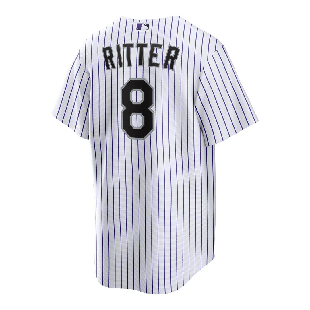 Men's Colorado Rockies Ryan Ritter White Home Replica MLB Baseball Jersey - view 3