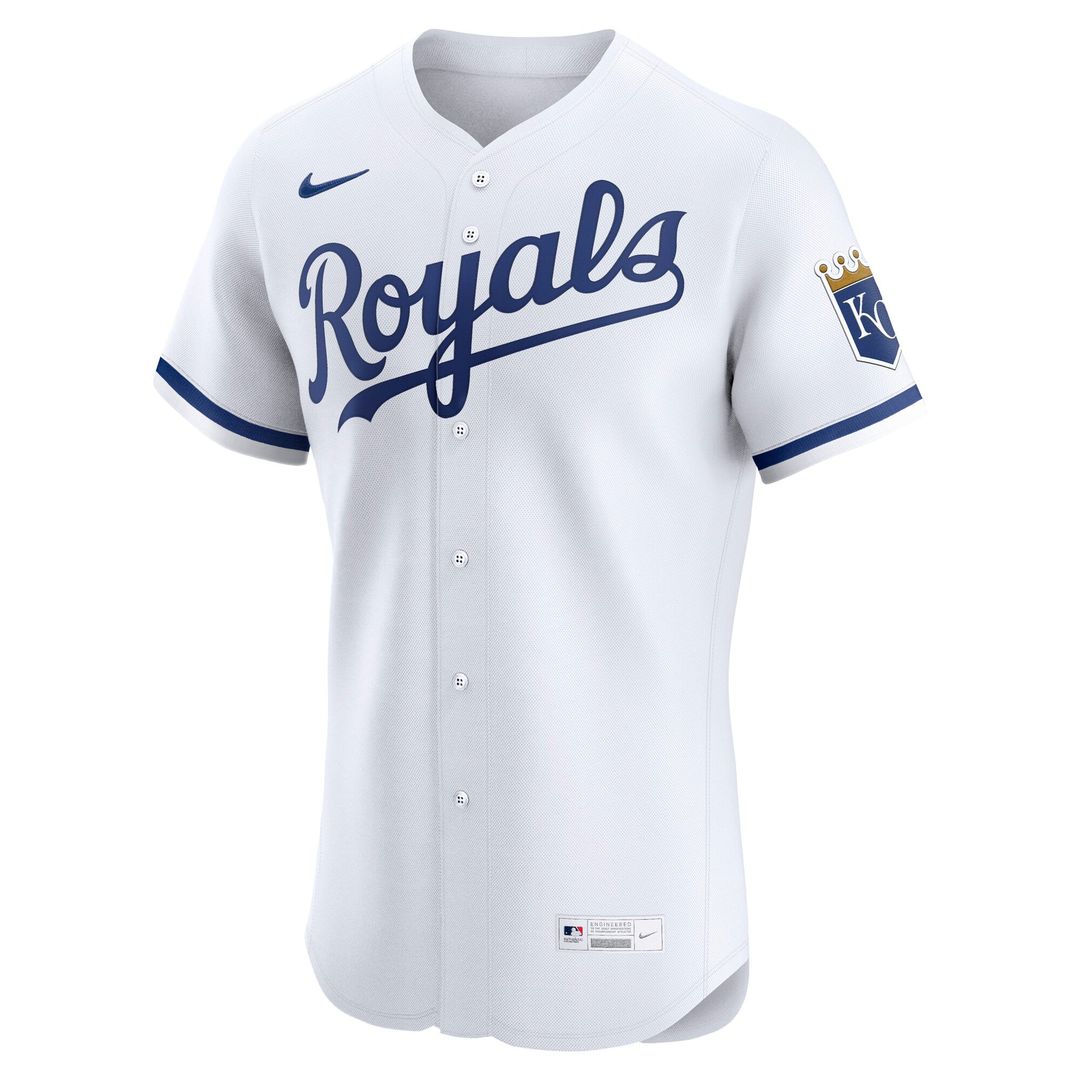 Men's Kansas City Royals White Home Elite MLB Baseball Jersey - view 2