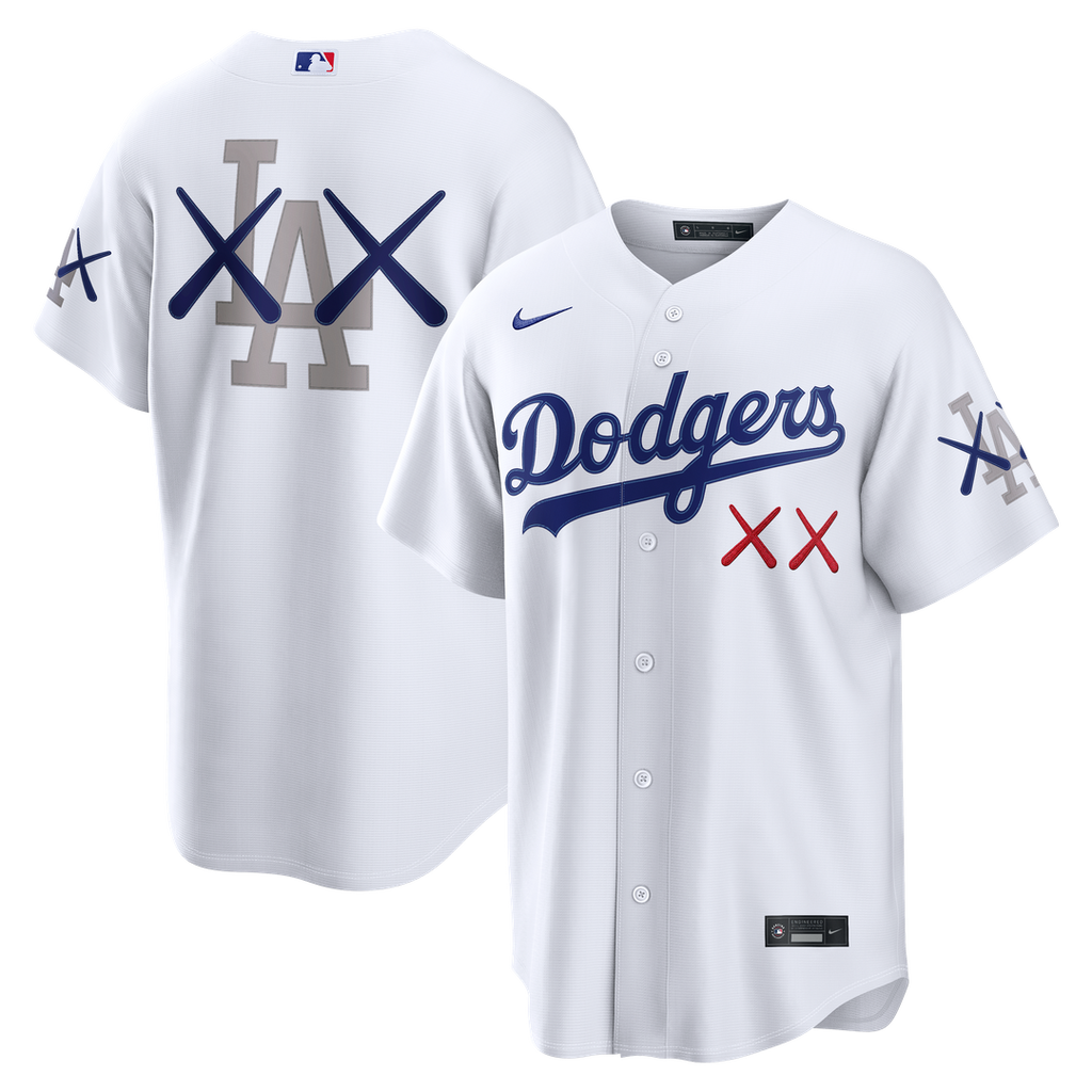 Men's Los Angeles Dodgers White Stadium MLB Baseball Jersey - view 1