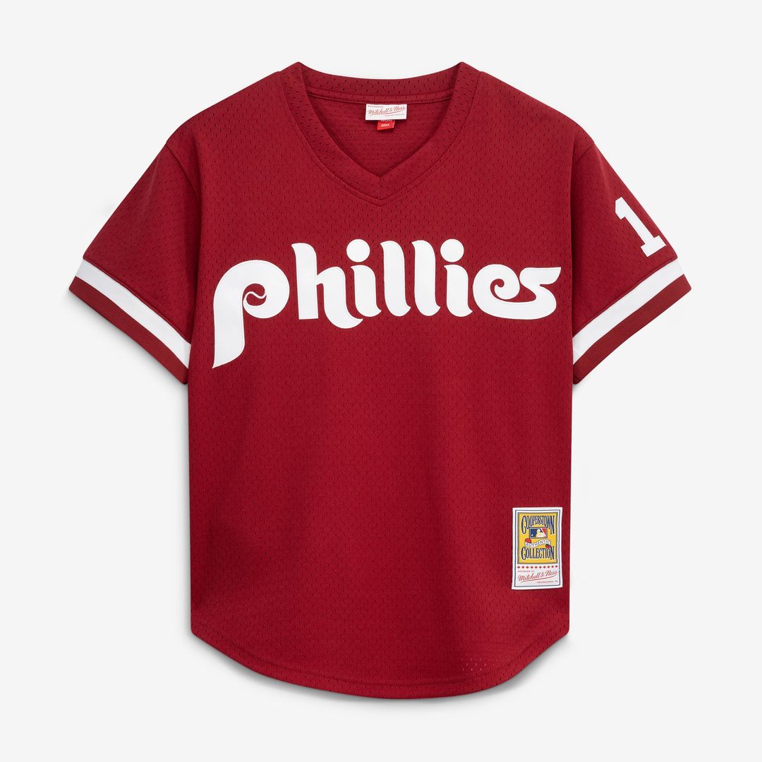 Men's Philadelphia Phillies Darren Daulton Scarlet Batting Practice MLB Baseball Jersey - view 2