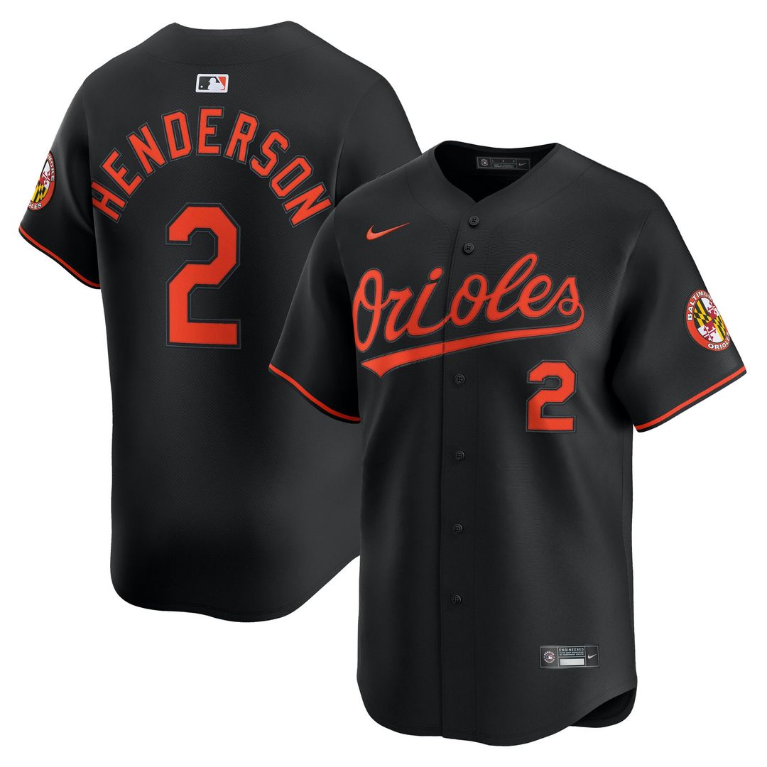 Men's Baltimore Orioles Gunnar Henderson Black Alternate Limited MLB Baseball Jersey - view 1
