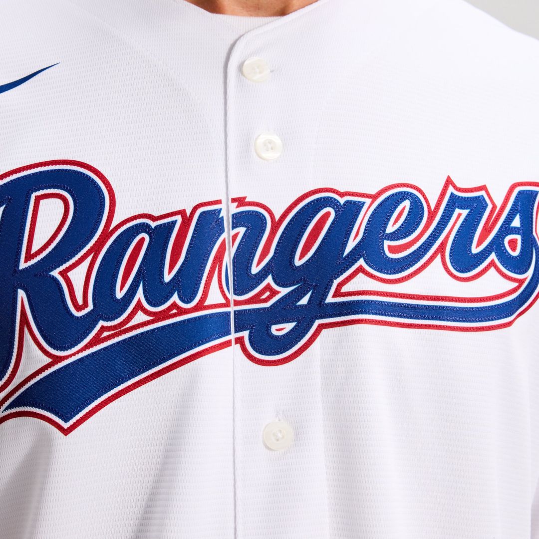 Men's Texas Rangers White Home Replica MLB Baseball Jersey - view 11