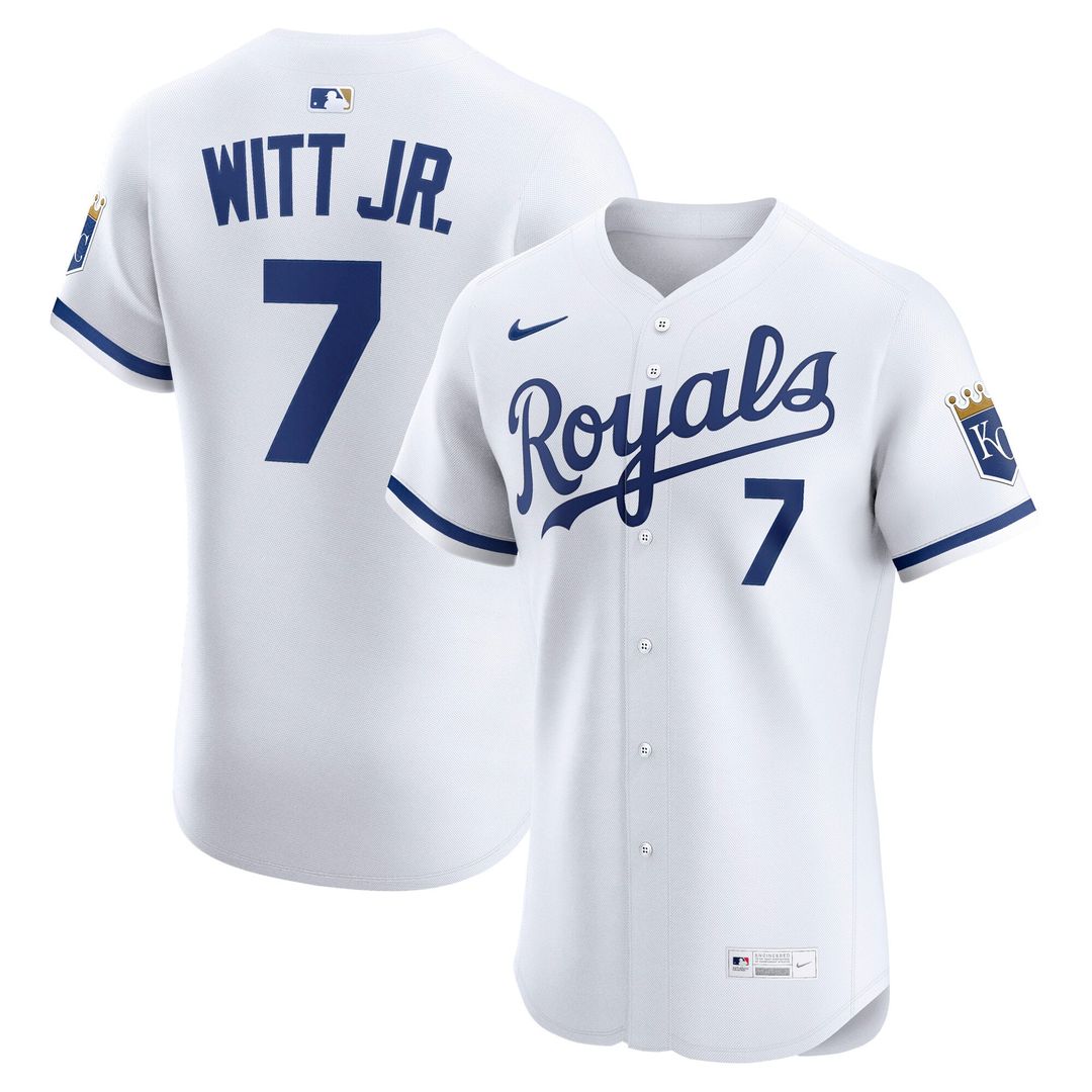 Men's Kansas City Royals Bobby Witt Jr. Royal Alternate 2 Elite MLB Baseball Jersey - view 19