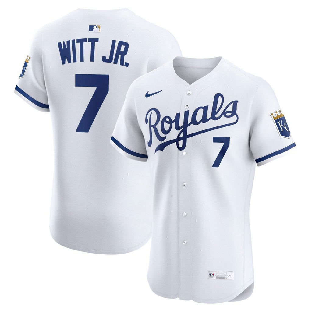 Men's Kansas City Royals Bobby Witt Jr. White Home Elite MLB Baseball Jersey - view 4