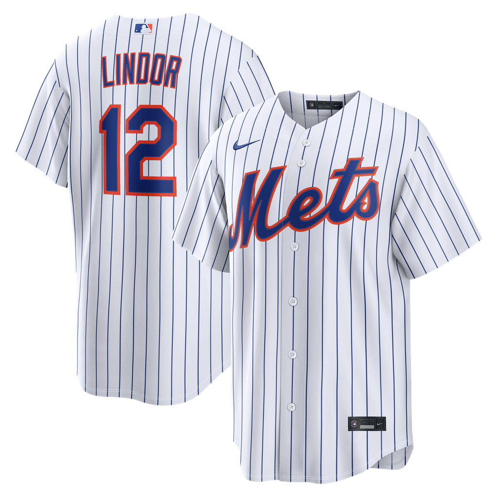 Men's New York Mets Francisco Lindor White Home Replica MLB Baseball Jersey - view 1