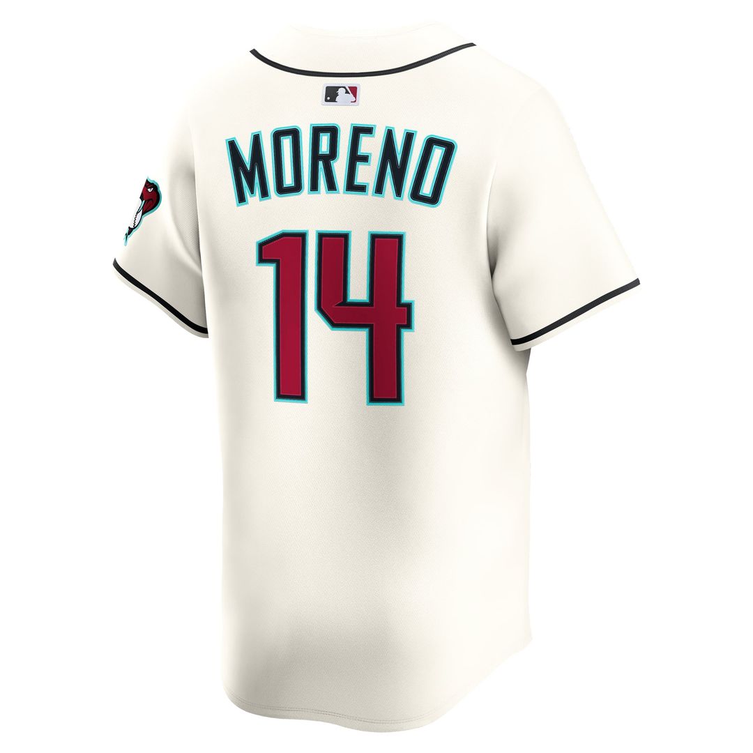 Men's Arizona Diamondbacks Gabriel Moreno Cream Home Limited MLB Baseball Jersey - view 3