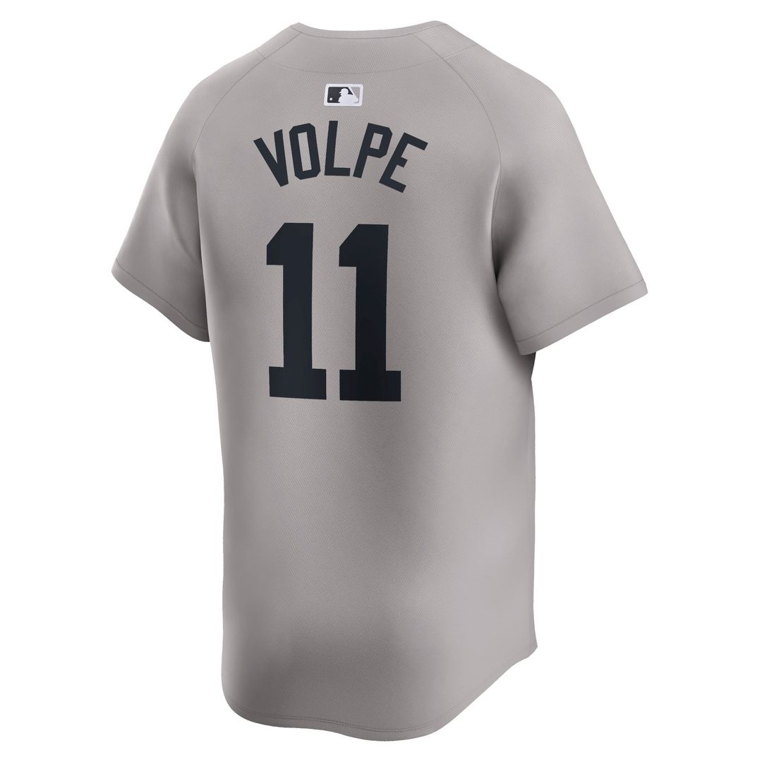 Men's New York Yankees Anthony Volpe Gray Away Limited MLB Baseball Jersey - view 3