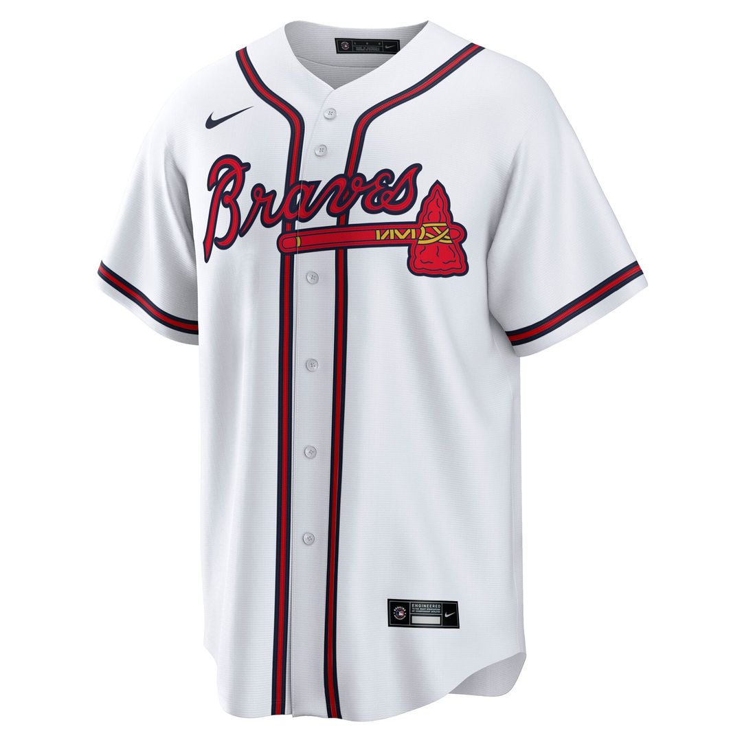 Men's Atlanta Braves Austin Riley White Home Replica MLB Baseball Jersey - view 2