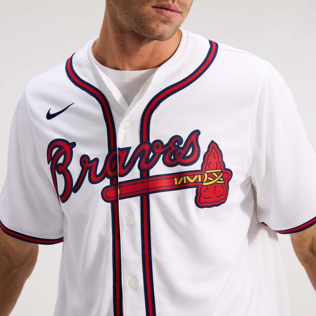 Men's Atlanta Braves White Home Limited MLB Baseball Jersey - view 22