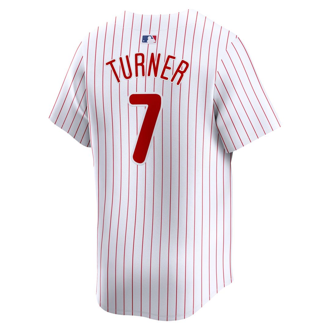 Men's Philadelphia Phillies Trea Turner White Home Limited MLB Baseball Jersey - view 3
