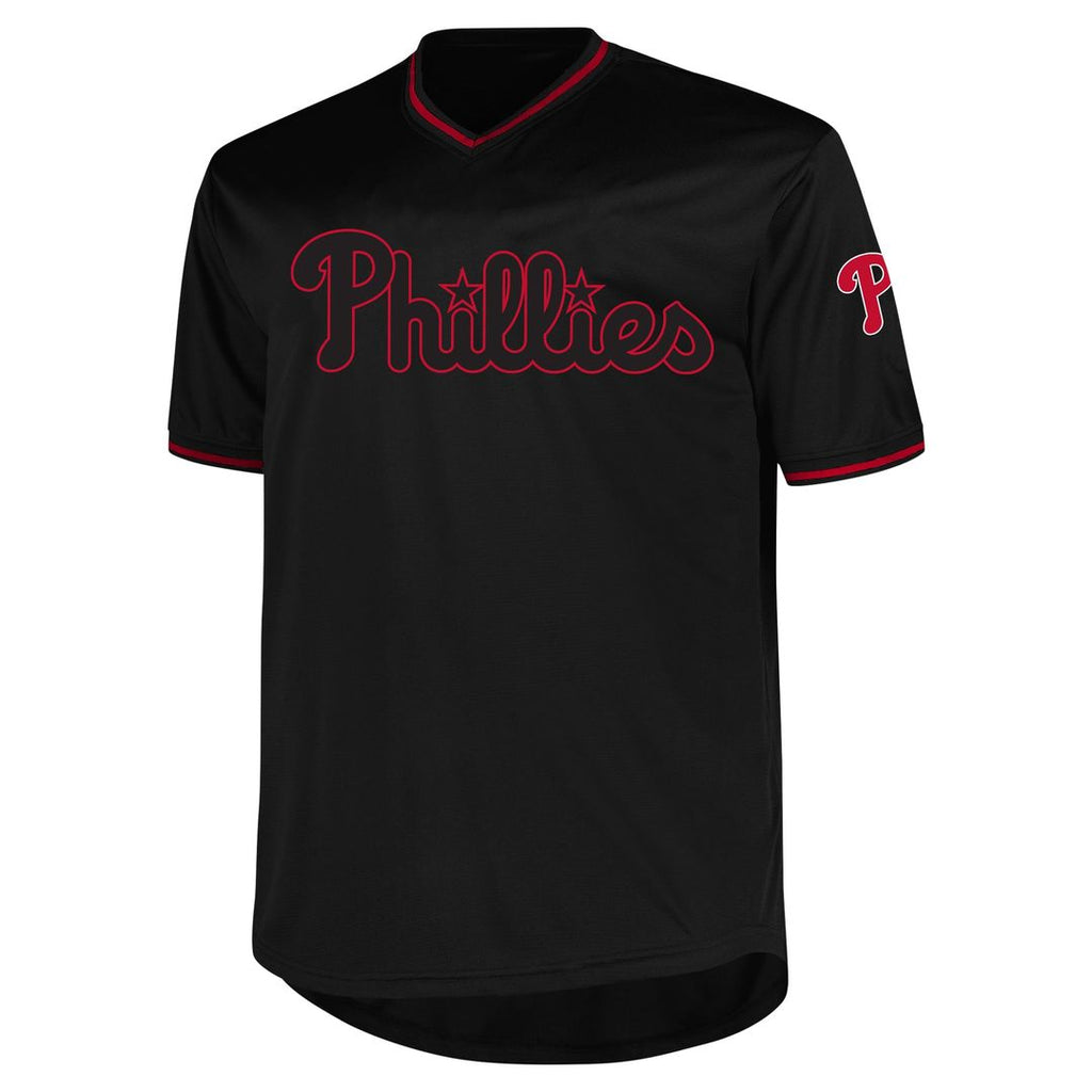 Men's Philadelphia Phillies Black Big & Tall Pop Fashion MLB Baseball Jersey - view 2