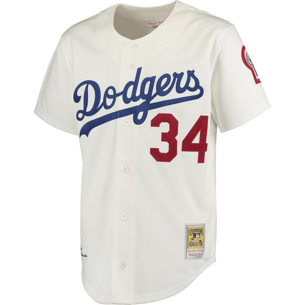 Men's Los Angeles Dodgers Fernando Valenzuela Gray MLB Baseball Jersey - view 5