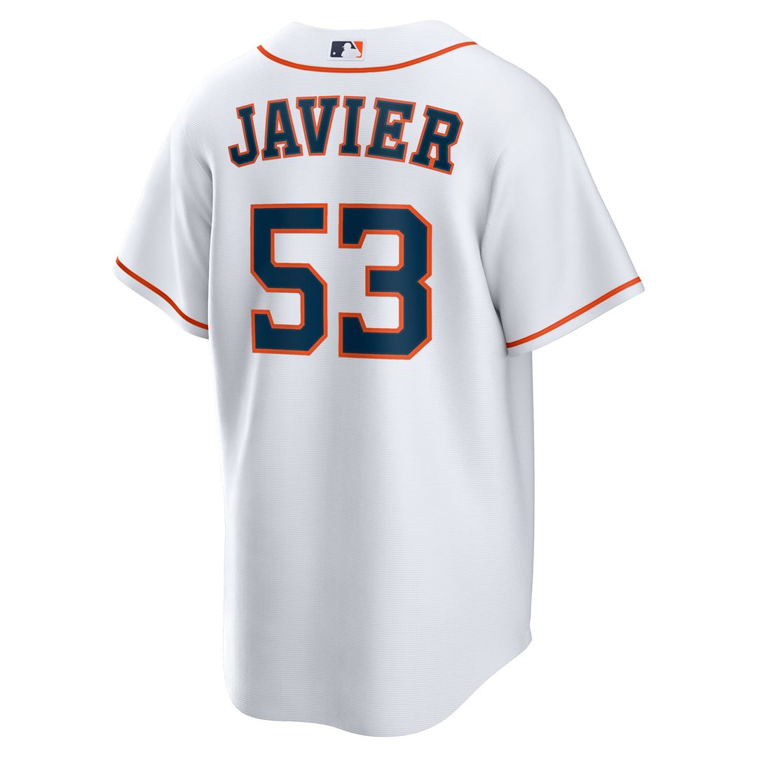 Men's Houston Astros Cristian Javier White Home Replica MLB Baseball Jersey - view 3