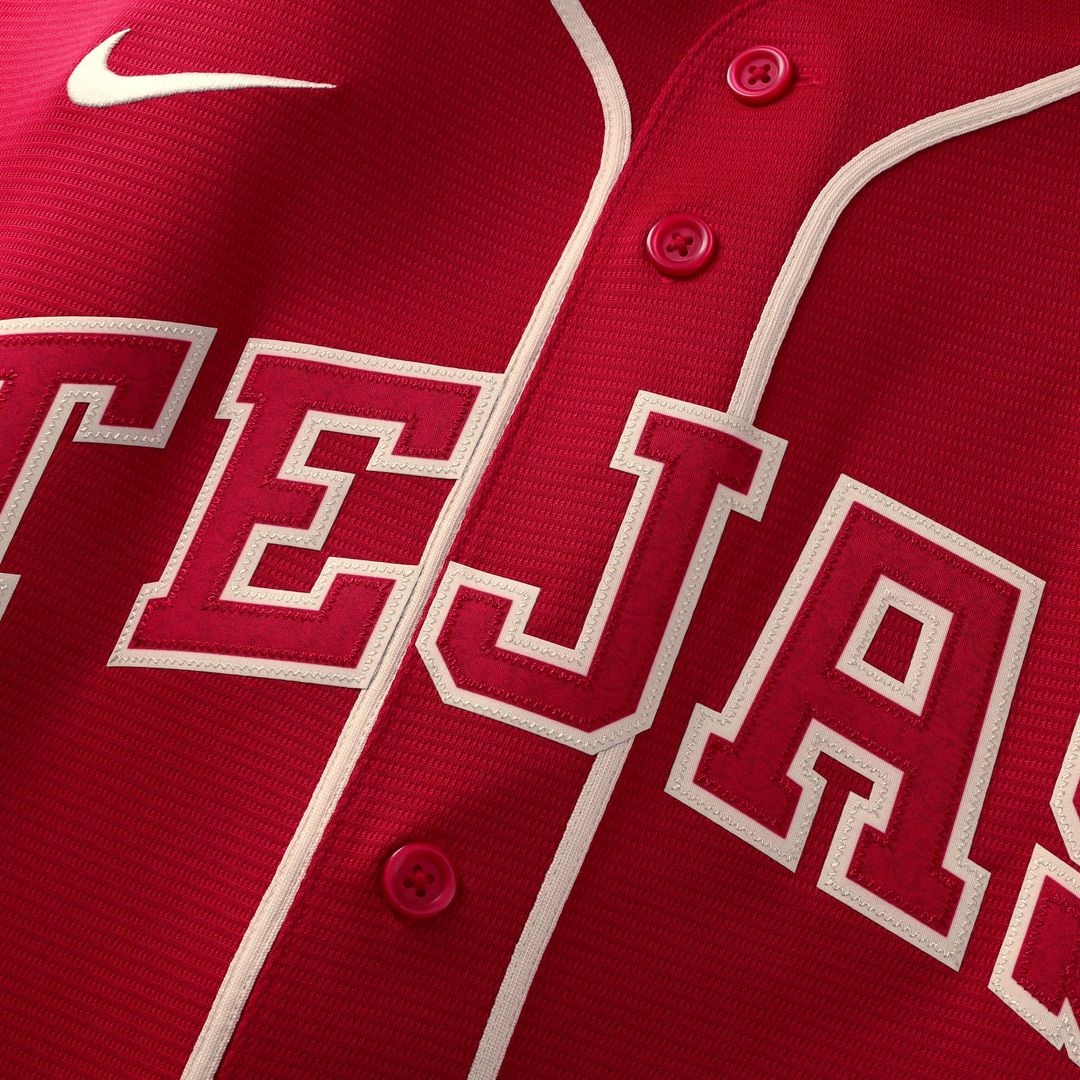 Men's Texas Rangers Brandon Nimmo Red 2026 City Connect Stadium MLB Baseball Jersey - view 4