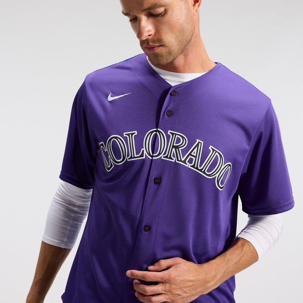 Men's Colorado Rockies White Home Replica MLB Baseball Jersey - view 32