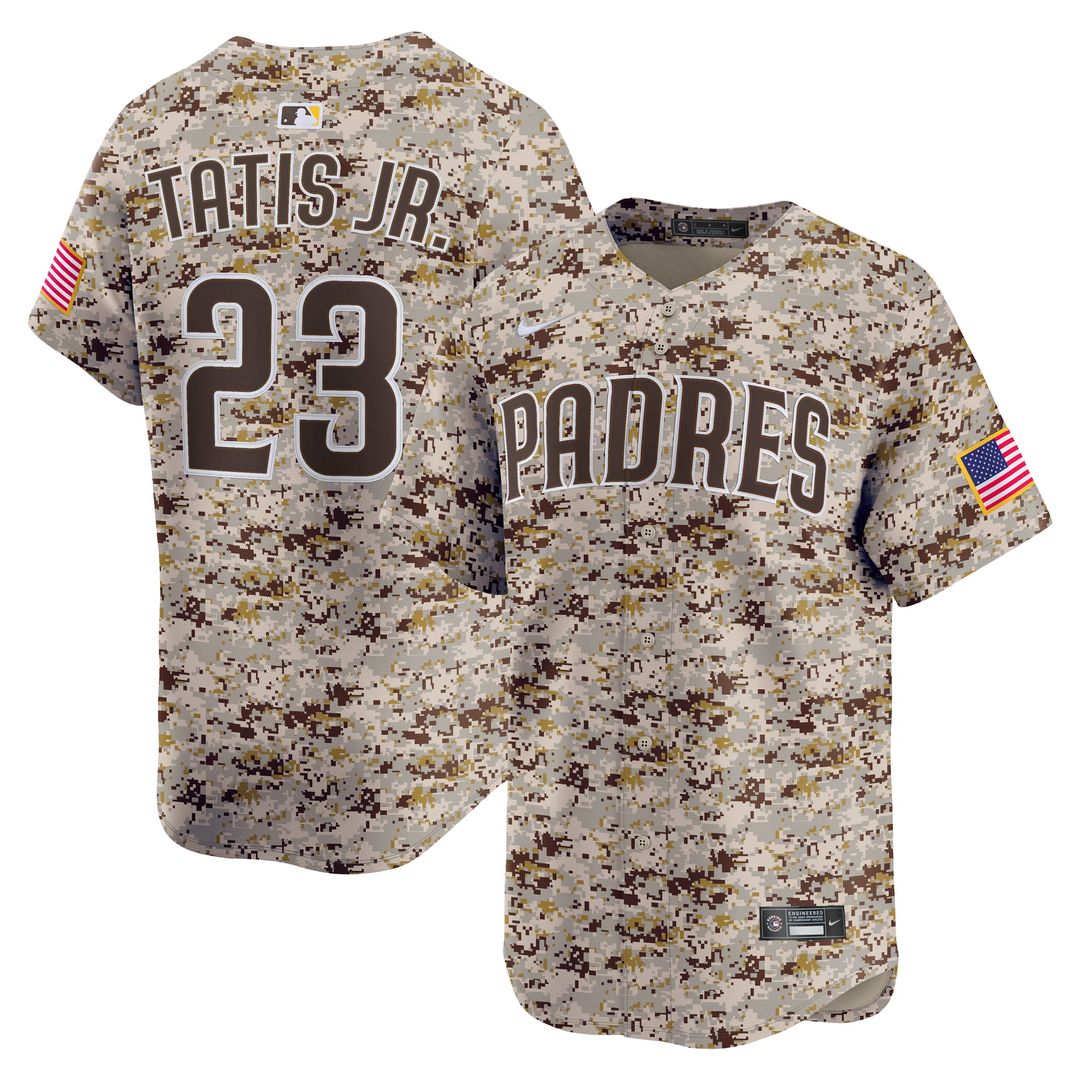 Men's San Diego Padres Fernando Tatis Jr. Camo Alternate 2 Limited MLB Baseball Jersey - view 1