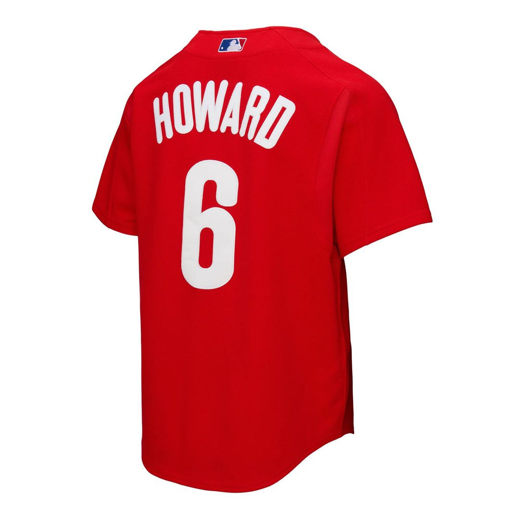 Men's Philadelphia Phillies Ryan Howard Red Big & Tall Cooperstown Mesh Batting Practice MLB Baseball Jersey - view 5