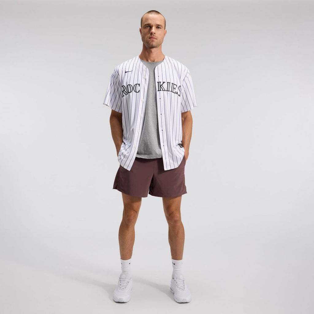 Men's Colorado Rockies White Home Replica MLB Baseball Jersey - view 14