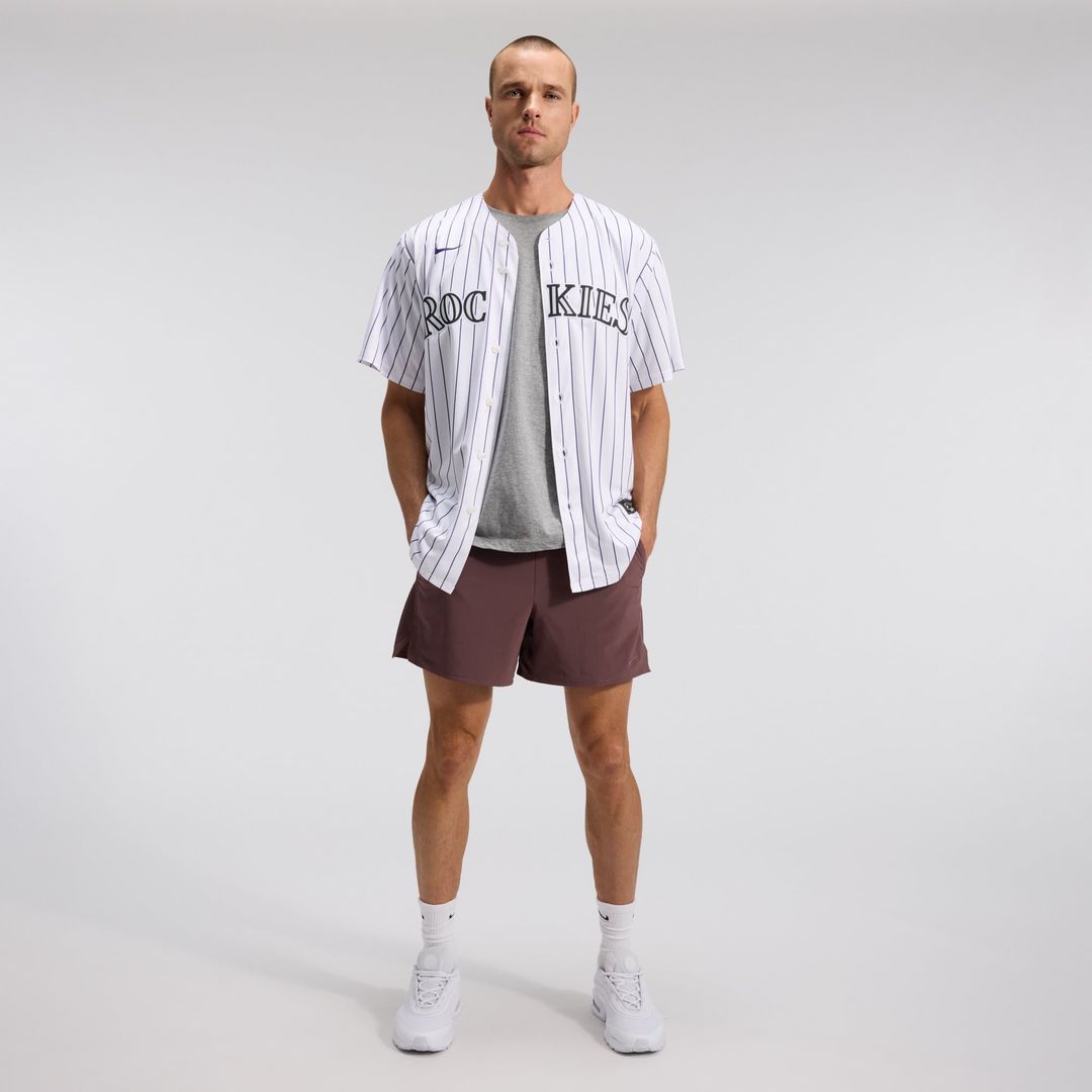 Men's Colorado Rockies White Home Replica MLB Baseball Jersey - view 14