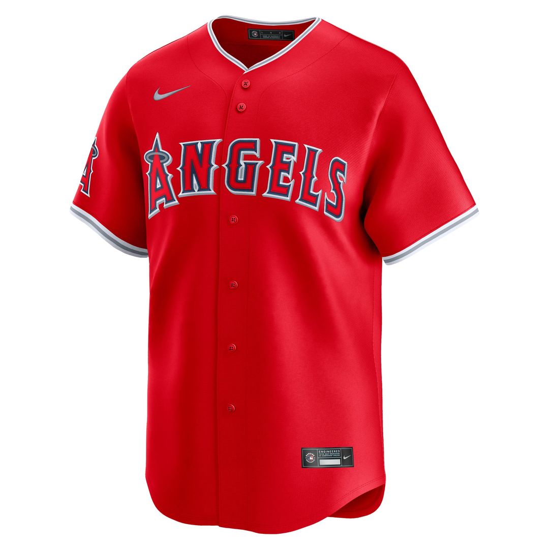 Men's Los Angeles Angels Red Alternate Limited MLB Baseball Jersey - view 5