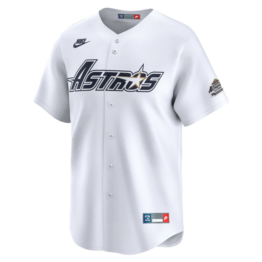 Men's Houston Astros Jeff Bagwell White Throwback Cooperstown Collection Limited MLB Baseball Jersey - view 2