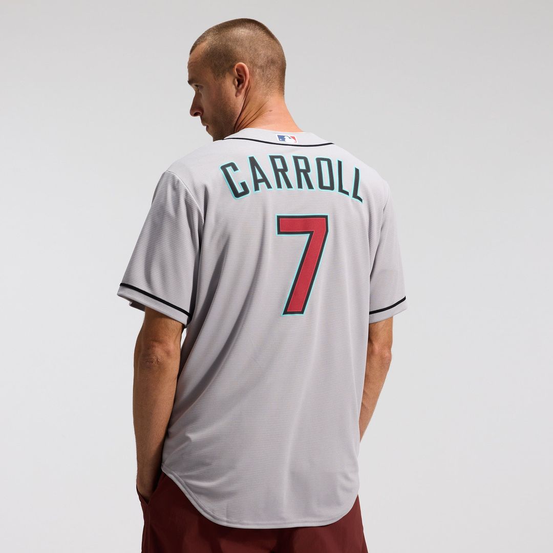 Men's Arizona Diamondbacks Corbin Carroll Gray Road Replica MLB Baseball Jersey - view 4