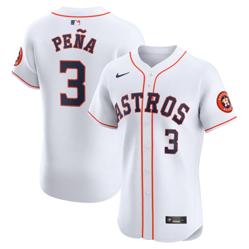 Men's Houston Astros Jeremy Peña White Home Elite MLB Baseball Jersey - view 1