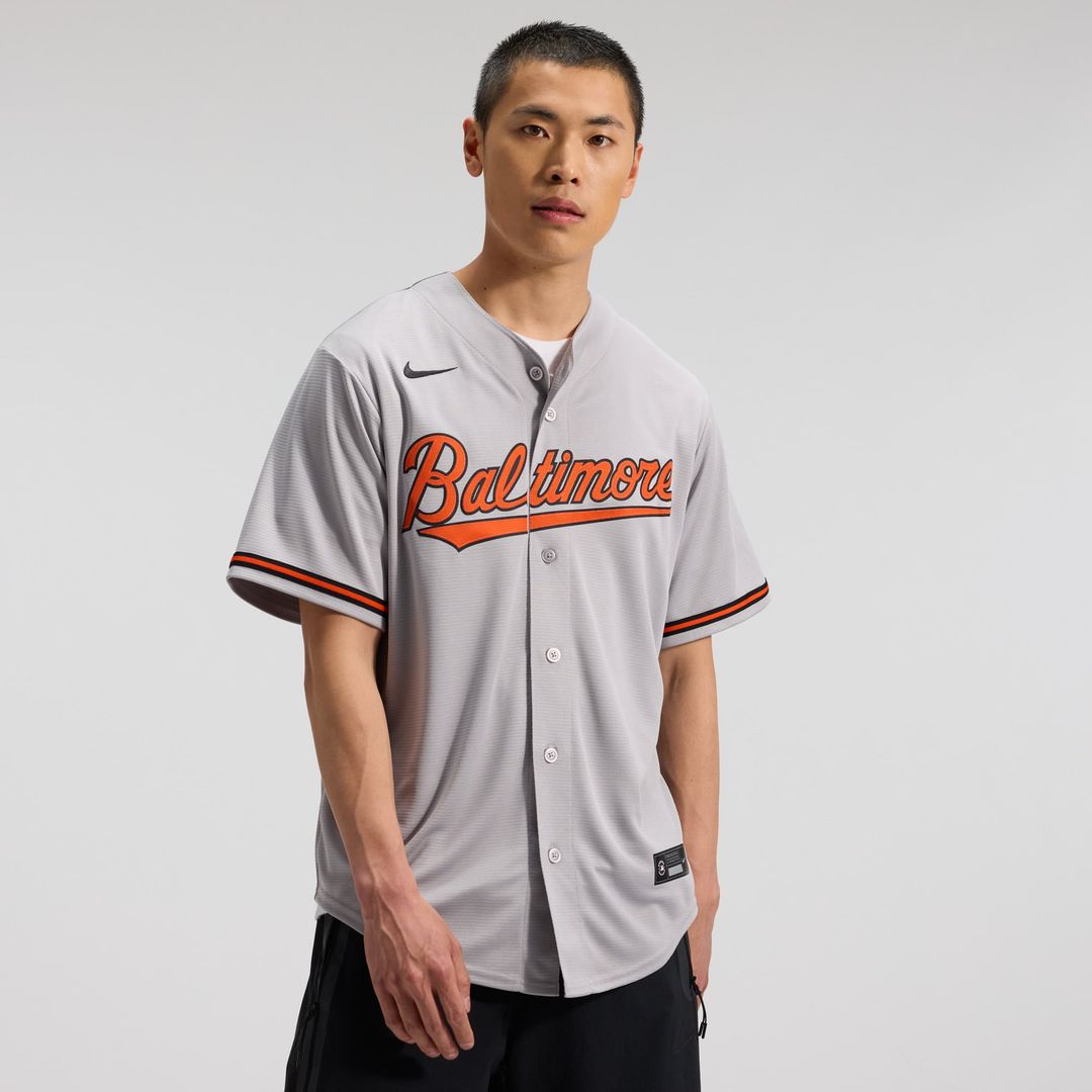 Men's Baltimore Orioles Gray Road Replica MLB Baseball Jersey - view 12