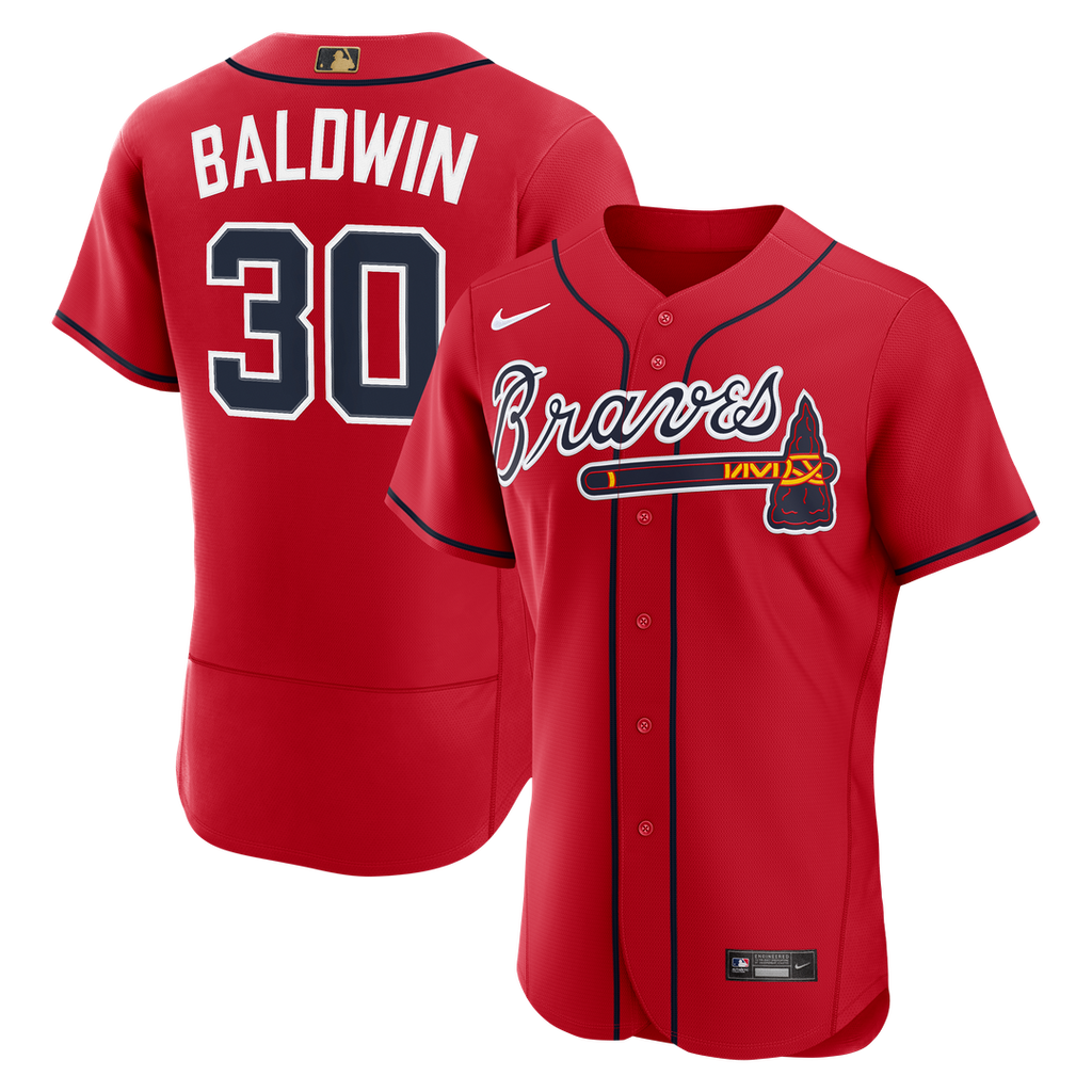 Men's Atlanta Braves Drake Baldwin Red MLB Awards Jersey - view 4