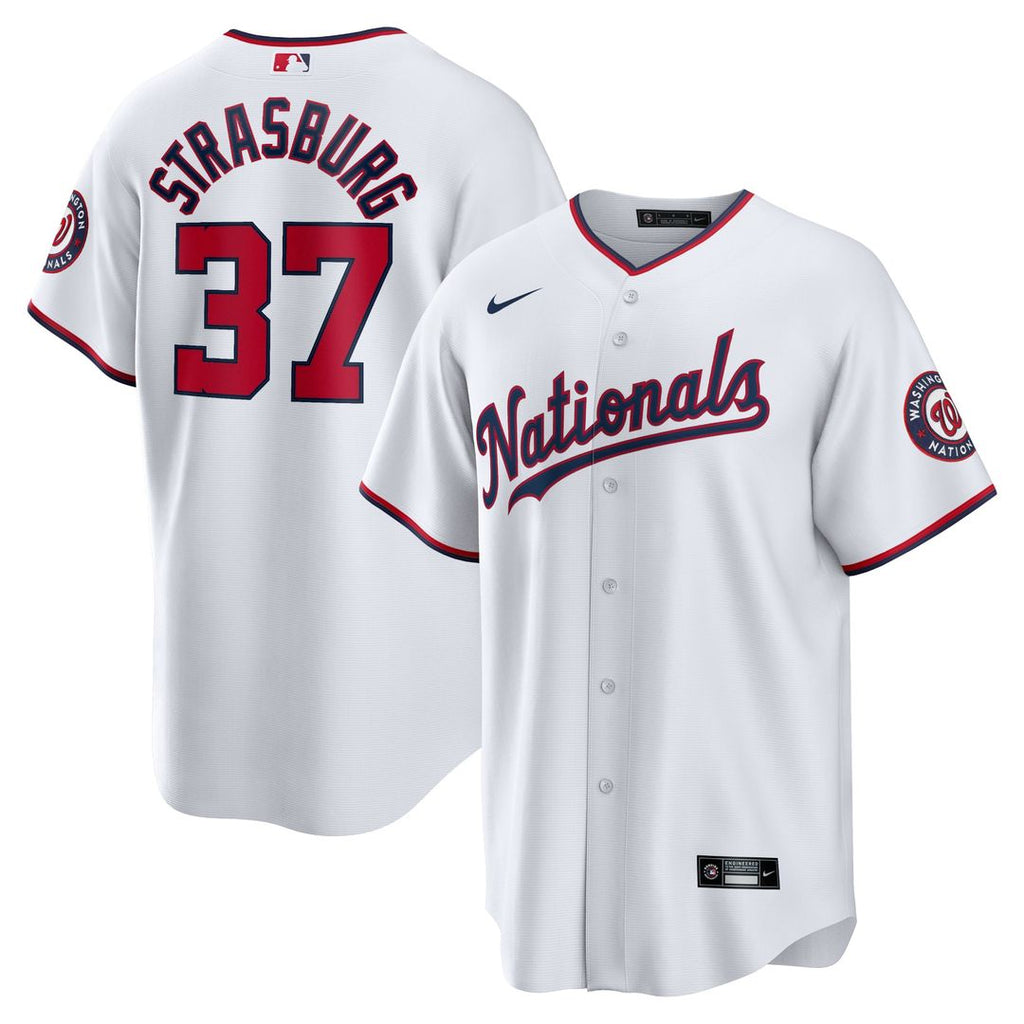 Men's Washington Nationals Stephen Strasburg White Home Replica MLB Baseball Jersey - view 1