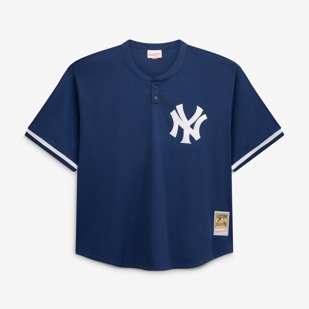 Men's New York Yankees Mariano Rivera Navy Cooperstown Collection Big & Tall Mesh Batting Practice MLB Baseball Jersey - view 2