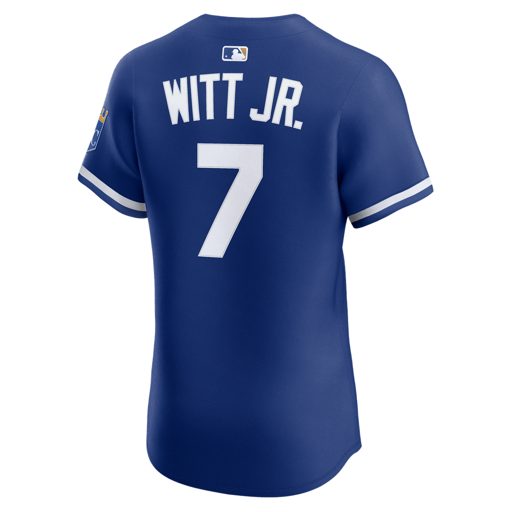 Men's Kansas City Royals Bobby Witt Jr. Royal Alternate 2 Elite MLB Baseball Jersey - view 3