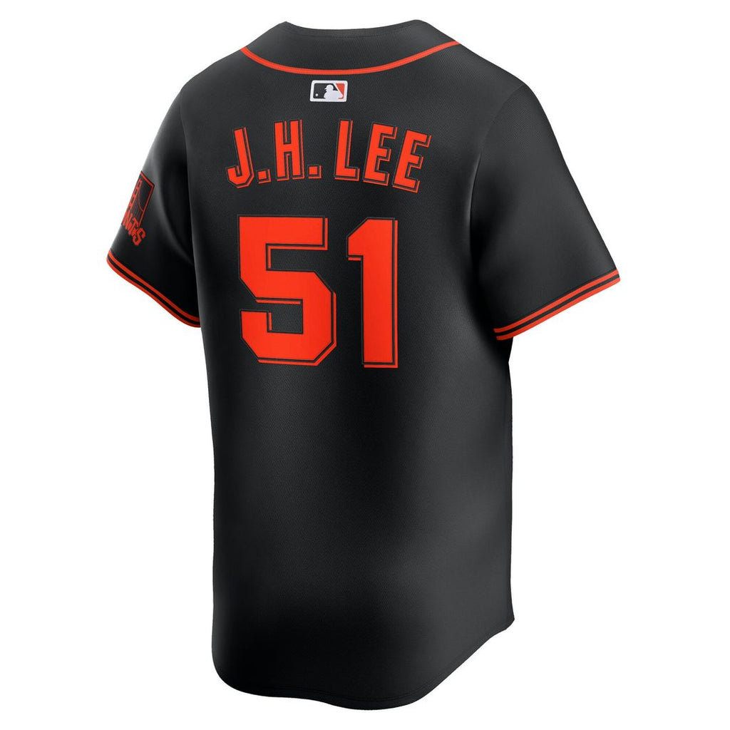 Men's San Francisco Giants Jung Hoo Lee Black Alternate Limited MLB Baseball Jersey - view 6