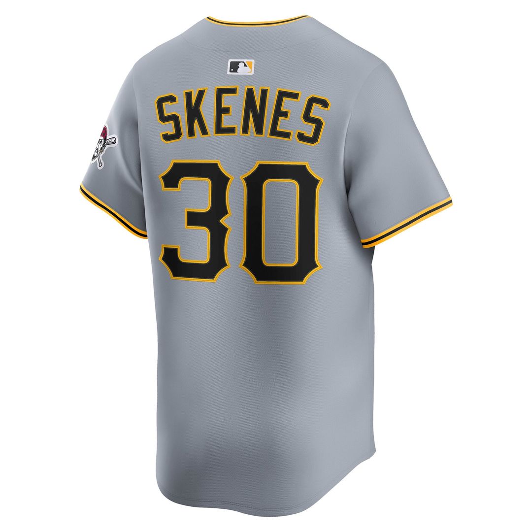 Men's Pittsburgh Pirates Paul Skenes Gray Road Limited MLB Baseball Jersey - view 3