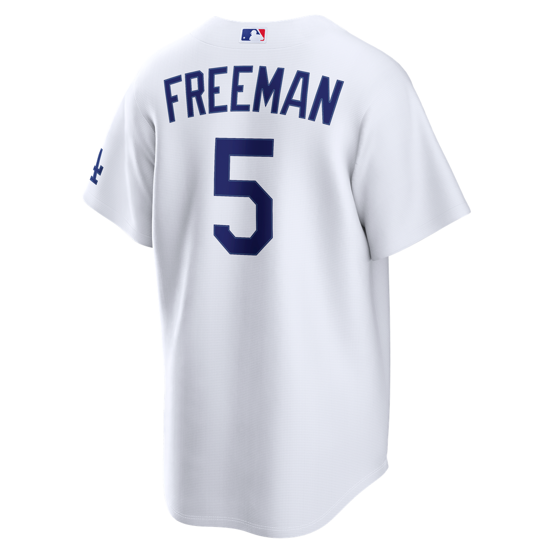 Men's Los Angeles Dodgers Freddie Freeman White Home Stadium MLB Baseball Jersey - view 3