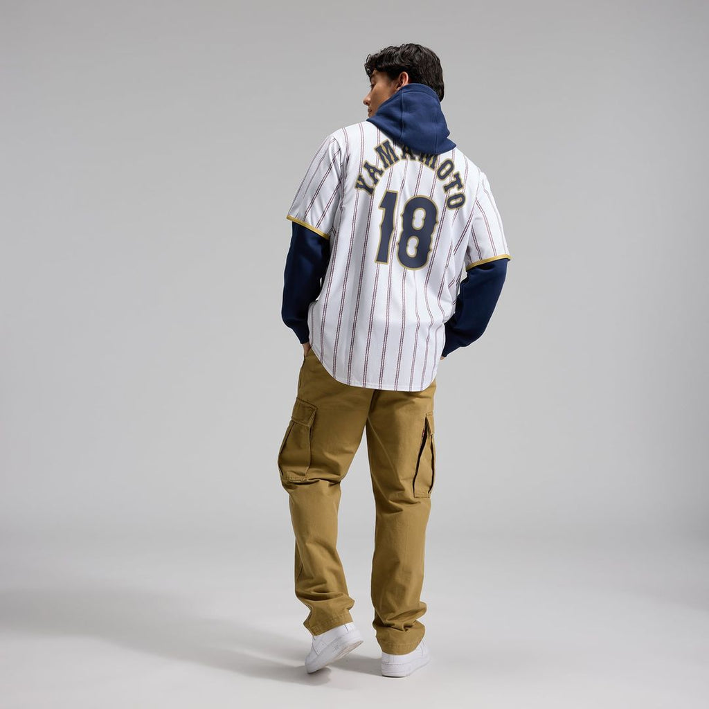 Men's Japan Baseball Yoshinobu Yamamoto White 2026 World Baseball Classic Home Stadium MLB Baseball Jersey - view 5