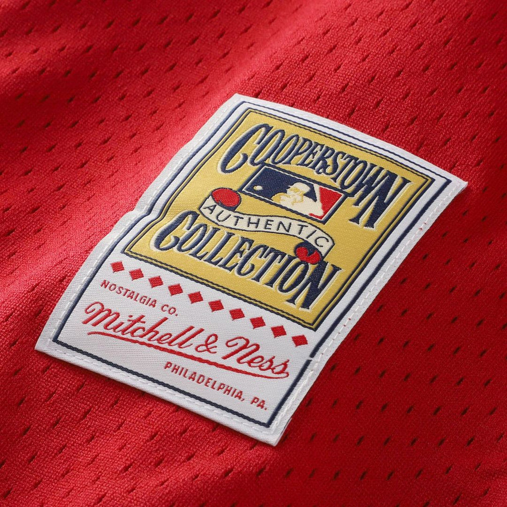 Men's Cincinnati Reds Barry Larkin Red Throwback Cooperstown Mesh Batting Practice MLB Baseball Jersey - view 16