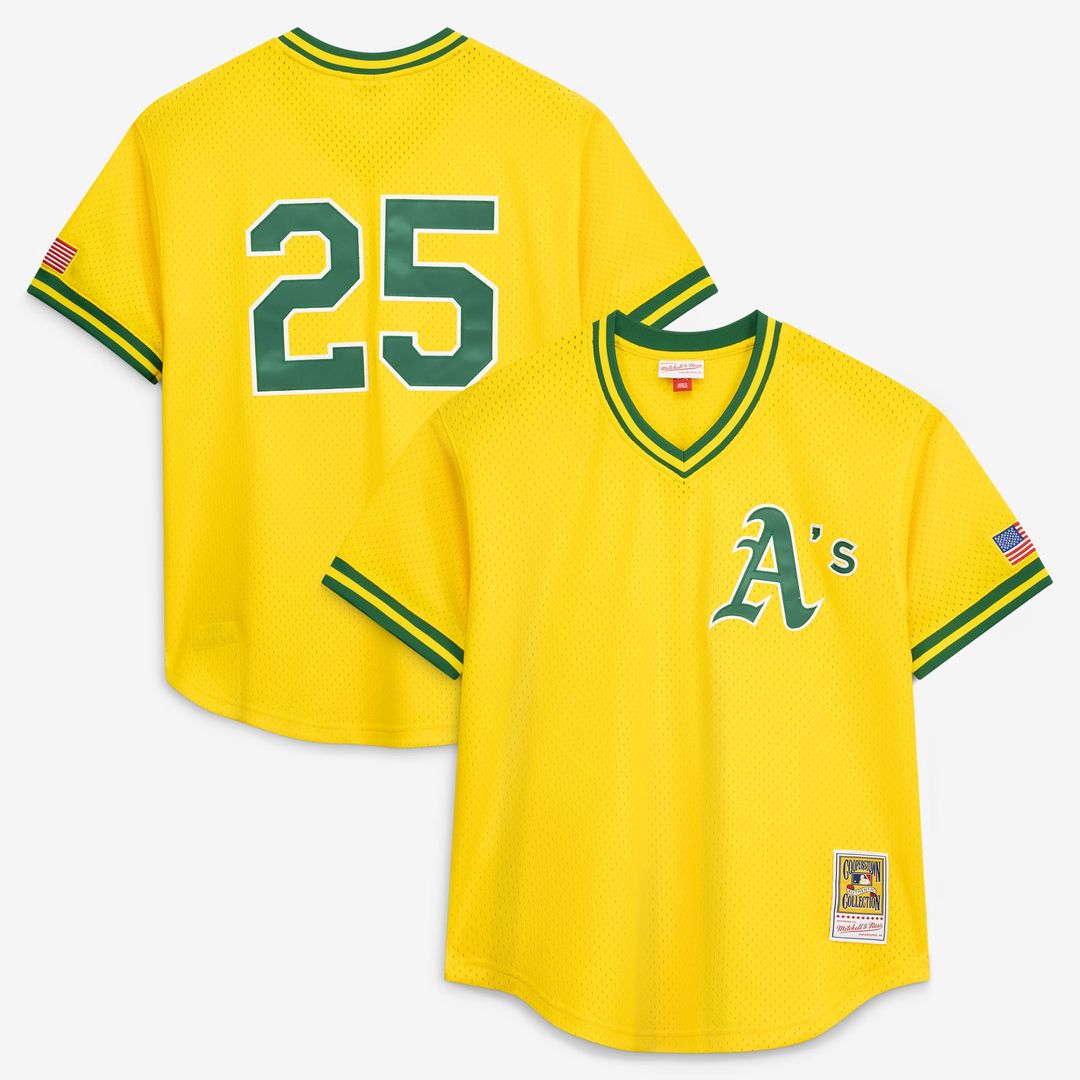 Men's Athletics Mark McGwire Gold Batting Practice MLB Baseball Jersey - view 1