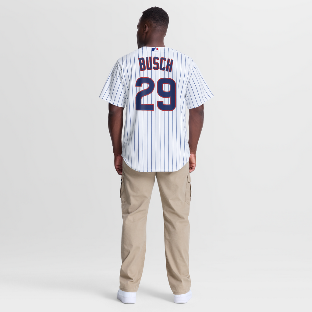 Men's Chicago Cubs Michael Busch White Home Replica MLB Baseball Jersey - view 5