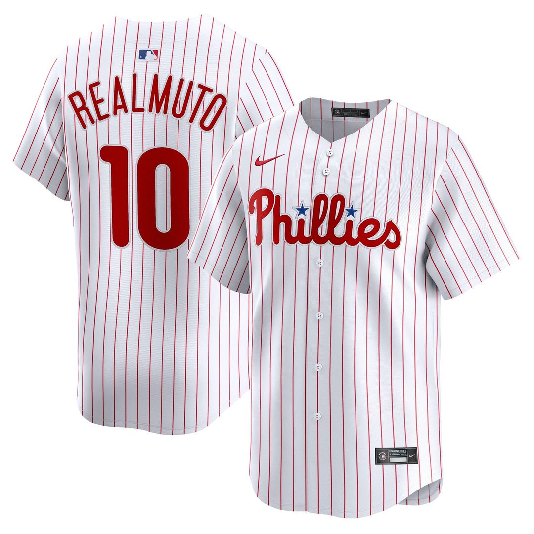 Men's Philadelphia Phillies J.T. Realmuto White Home Limited MLB Baseball Jersey - view 1