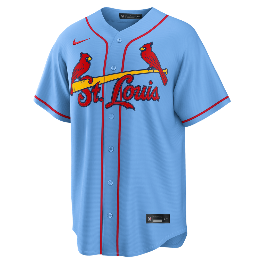 Men's St. Louis Cardinals Light Blue Alternate Replica MLB Baseball Jersey - view 2