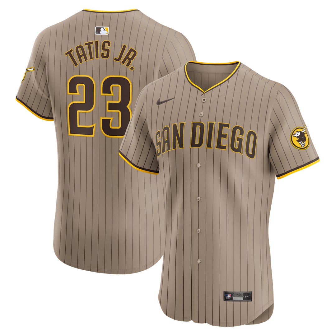 Men's San Diego Padres Fernando Tatis Jr. Sand Alternate Elite MLB Baseball Jersey - view 4